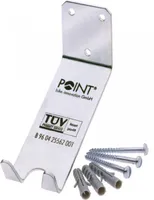 Wandhalter zum Einhängen am Pedal mit Befestigungsmaterial, silber