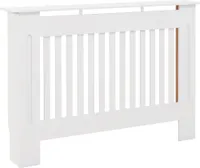 HOMCOM Heizkörperabdeckung, Heizkörperabdeckung für Heizkörper, modernes Design, MDF, 112 x 19 x 81 cm, weiß