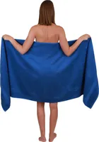 Betz Saunatuch 80 x 200 cm PALERMO 100% Baumwolle Badetuch Liegetuch Strandtuch   Farbe: blau