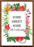 MG Design rámeček A3 29,7 x 42 cm - barva hnědá, ze dřeva, s akrylovým sklem - pro svislé nebo vodorovné zavěšení, bez pozadí, na fotografie