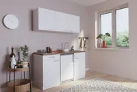 Küche Miniküche Singleküche Küchenzeile Pantry Weiß Luis 150 cm Respekta