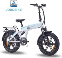 JOBOBIKE E-Bike faltbares Elektrofahrrad Eddy, 7 Gang SHIMANO Acera Schaltwerk, Kettenschaltung, Heckmotor 250W, LG Akku, 20 Zoll Fat-Reifen vollgefedertes Klapprad Mountainbike für Damen und Herren, SHIMANO Schaltung, Aluminium-Rahmen & mechanische Scheibenbremse Faltrad