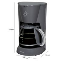 BOMANN Kaffeeautomat KA 183 CB grau Filter Kaffeemaschine 12–14 Tassen 900W