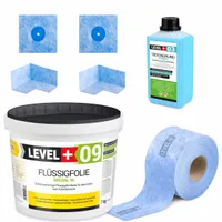 Hydroizolačná súprava Tekutá fólia 7 kg Tesniaca páska 5mb Základný náter Kúpeľňa Sprcha Level+ SET64