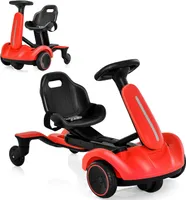 HOMCOM Go Kart Kinderfahrzeug Tretauto mit Pedal Bremsen Kinderspielzeug  für 3-8 Jahre Gummiräder Stahl Rot+Schwarz 101 x 61 x 62 cm
