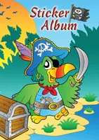 AVERY Zweckform 57799 Stickeralbum Pirat mit 16 leeren Seiten (A5 Stickerbuch für Kinder, Jungen, Album zum Sammeln, Piraten Sticker Sammelalbum, Silikonpapier blanko, Kindergeburtstag, Mitbringsel)