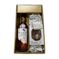 Geschenkbox - Whisky - Gold - TALISKER 10 ans - Macarons mit Mandeln 130g - Biscuiterie de Provence