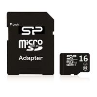 Silicon Power 16 GB, MicroSDHC, pamięć flash klasy 10, adapter SD