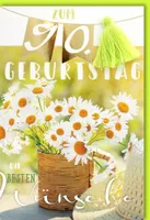 90. Geburtstag - Glückwunschkarte im Format 11,5 x 17 cm mit Umschlag