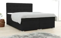 Boxspringbett COLORADO 160x200 cm Inari 100 Schwarz Komplettbett inkl..Taschenfederkernmatratzen 7 Zonen H4 Polsterbett