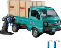 1/16 Ferngesteuertes Transportauto 2,4 GHz Ferngesteuertes Spruehfahrzeug Ferngesteuerter LKW fuer Kinder Erwachsene - Heckabteil Transportgueter 2 Batterien