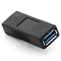 deleyCON USB 3.0 Adapter Kupplung Verbindung Koppler Erweiterung - A-Buchse zu A-Buchse - 2 USB Kabel verbinden verlängern