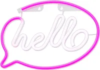Forever Light Neon LED-Leuchte HELLO pink/weiß – FLNE15