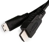 MiniHDMI auf HDMI 2.0 Kabel, 1,3 m, schwarz