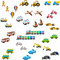 Oblique Unique 36 Temporäre Klebetattoos Kinder Tattoo Set - Auto Bagger Traktor Mix