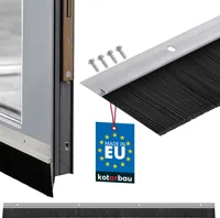 KOTARBAU® Bürstendichtung 100 cm x 45 mm Aluminium Selbstklebende Türdichtung Dichtungsstreifen Zugluftstopper Streifenbürste Türbürste Türbodendichtung