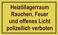 Schild Heizoellagerraum 500250