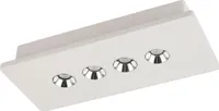 GLOBO Deckenlampe Wohnzimmer Glas LED Deckenleuchte Schlafzimmer Weiß 55010-4