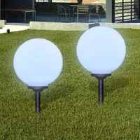 vidaXL Wegeleuchten 2 Stk. LED 30 cm mit Erdspieß