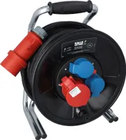 KALLE DAS KABEL Kabeltrommel Professional CEE H07RN-F 5G 2,5 mm² 20 Meter IP44 400V 16A Gummikabel 2x Schuko 1x CEE Steckdose