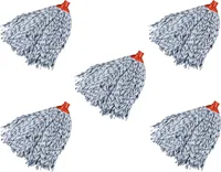 RITORTO podlahový mop bavlněný mop 200 gramů bílo-modrý mop náhradní hlavice mopu sada 5 kusů