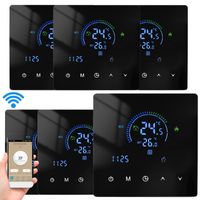 6X WiFi-Thermostat, Digital LCD Raumthermostat , 3A Warmwasserbereitung Thermostat Wandthermostat Unterputz Fußbodenheizung Innenthermometer,programmierbare App-Fernbedienung