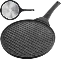 Orion Grillpfanne Grill Pfanne Antihaftbeschichtete Gas Induktion Ø 27 cm GRANIT