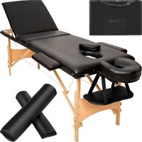 sada 3 zónových masážních stolů Daniel včetně podpůrných válečků a tašky na přenášení 210 x 95 x 62 - 84 cm