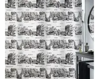 Duschvorhang Places schwarz/weiß 180 x 200 cm