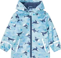 Jungen Match und Buddeljacke Wasserdicht Winddicht Gefüttert Regen Blau 110/116