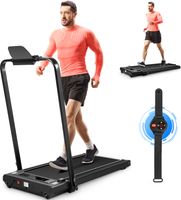 CAROMA klappbar Laufband 2,5 PS leiser Elektromotor 12 Programme, LCD Display mit Fernbedienung, bis 140kg, Geh- und Lauftraining, Tablethalterung