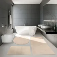TT Home Badezimmer Teppich Hochflor Badematte Modern Weich In Versch. Farben u. Größen Größe 40x55 cm