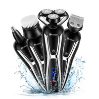 SURKER Shaver Electric Shaver Men Elektrický holicí strojek na vousy Precision Trimmer Wet and Dry Rotary Shaver Men Waterproof 4 IN 1