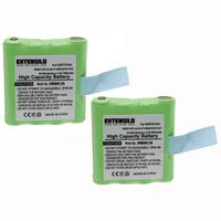 EXTENSILO 2x Akku kompatibel mit Motorola TLKR-T3, TLKR-T4, TLKR-T5, TLKR-T6, TLKR-T7 Funkgerät, Walkie Talkie (800mAh, 4,8V, NiMH)