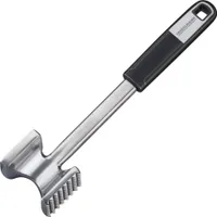 Fackelmann Fleischklopfer 26 cm SENSE, Funktionsteil aus Aluminium und zwei verschiedenen Klopfflächen, Fleischhammer mit rutschfestem Soft-Touch-Griff (Farbe: Silber/Schwarz)
