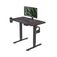 JAN NOWAK Biurko Elektryczne Regulowane Do Pracy Na Stojąco 1100 x 720 x 600 mm | Regulacja Wysokości IQ Reminder Uchwyty Organizer Na Kable Podkladka XL Małe Kompaktowe | EGON, Orzech/Czarne