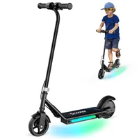 Elektro-Scooter für Kinder von 6-12 Jahren mit magnetischer Aufladung,150W, 16km/h, LED-Anzeige, farbige Lichter, Doppelbremsen