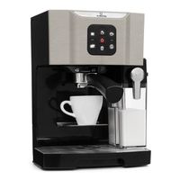 Klarstein 1,4 L Siebträgermaschine für 2 Tasse Kaffee, Mini Espressomaschine mit Milchschäumer, 20 Bar Siebträger Kaffeemaschine Klein, Gute Espresso Kaffeemaschine, Edelstahl-Espressomaschinen 1450 W