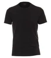 Venti - Herren T-Shirt mit Rundhals im 2er Pack, schwarz oder weiß, S-XXL (012500), Größe:M, Farbe:Schwarz (800)