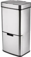 Sensor Mülleimer 72 L,  4 Fächer, silber
