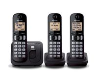 Panasonic KX-TGC213, DECT-Telefon, Freisprecheinrichtung, 50 Eintragungen, Anrufer-Identifikation, Schwarz