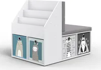 Vicco Dětská polička Onix, 97.1 x 78.4 cm se 6 skládacími boxy opt.2, Bílá
