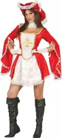 sexy mušketier - kostým pre dámy veľkosť: M a L, veľkosť:S