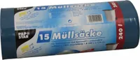 PAPSTAR Müllbeutel CleanUP 240,0 l blau 60,0 µm, 15 St.