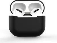 Hülle für AirPods 2 / AirPods 1 Silikon Softcover für Kopfhörer schwarz (Case C)