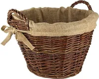 Kaminkorb Holzkorb Kaminholzkorb aus Weide mit Jute Ø 40 cm (Art. 90340-40)