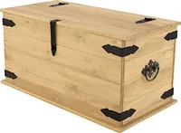 Truhen-Couchtisch 90 x 50 cm massiv Kiefer natur MEXICO