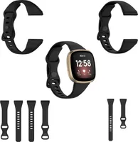 Pre Fitbit Versa 4 / Versa 3 / Sense Silikónový náramok Muži Black