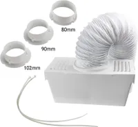 Universal Wäschetrockner-Kondensator-Box inkl. Flexibler Schlauch, 3x Anschluss-Adapter, 4x Kunststoffschlauchschellen, 2x Kabelbinder