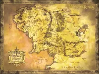 Herr der Ringe Poster Karte von Mittelerde 135,5 x 98 cm